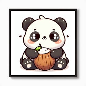 Kawaii Panda Art Print