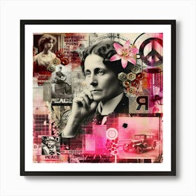 Pink Peace Freedom Art Print