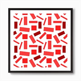 Shapely Magenta Geometric Abstract 1 Art Print