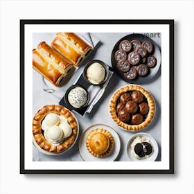 Desserts And Pastries Art Print