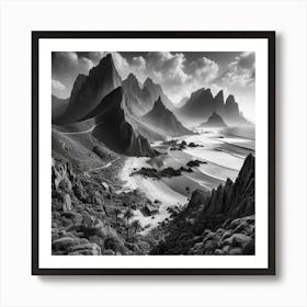 Black And White Photoscr Art Print