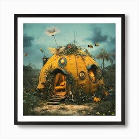 Bee House Art Print