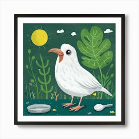 Bird In The Garden Art Print