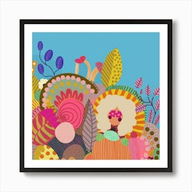 Colorful Flowers Art Print