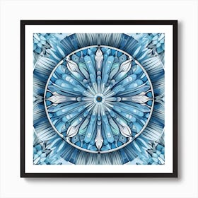 Blue Mandala 1 Art Print