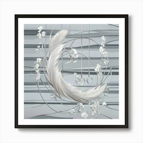 White Feathers 6 Art Print