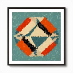 Abstract Geometric HorizonPattern Art Print