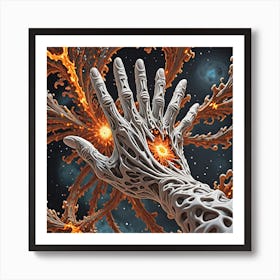 Hand Of Fire Art Print