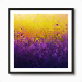 Abstract Purple Yellow Art Print