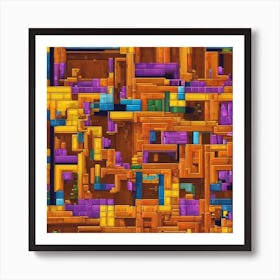 Tetris Puzzle Art Print