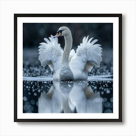 Fluffy Swan Art Print