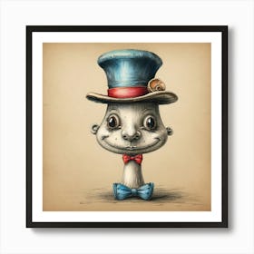 Rabbit In A Top Hat 2 Art Print