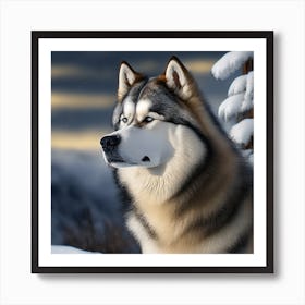 Siberian Husky Art Print