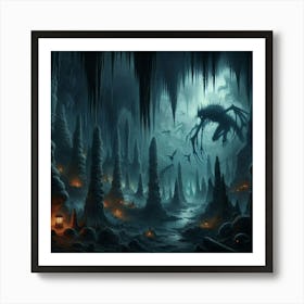 Dark Fantasy Cave Art Print