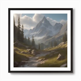 Mountain Landscape 45 Art Print