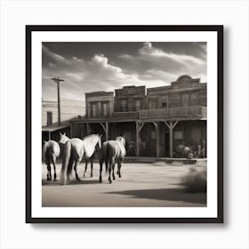 Horses In The West Art Print