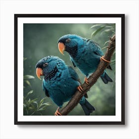 beautiful birds on the tree 2 Art Print