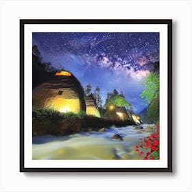 Night In The Mountains Art Print