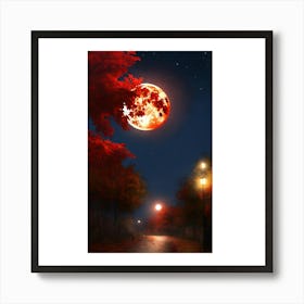 Full Moon In The Sky 1 Art Print