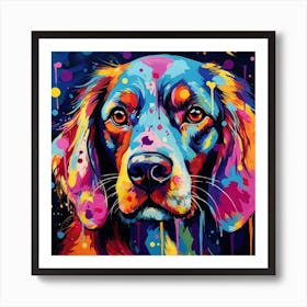 Colorful Dog Painting Art Print