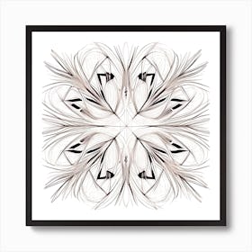 Abstract Pattern In Black And White Art Print