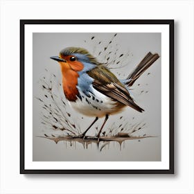 Robin, Colorful Birds, Oil Painting, Bird Art, Wildlife Art, Avian Art, Nature Painting, Birds Of Prey, Feathered Friends, Birds In Art, Avian Beauty Fine Art Print Bird Lovers, Animal Art, Birdwatching, Birds of Instagram, Realistic oil painting of a colorful bird, Detailed avian artwork on canvas, Exquisite bird portrait in oil, Fine art print of bird in natural habitat, Oil painting of migratory birds, Feathered friends in oil on canvas, Unique bird art for home decor, Birdwatcher's delight in oil, Vibrant bird plumage in oil paint, Avian beauty captured in oil. Art Print