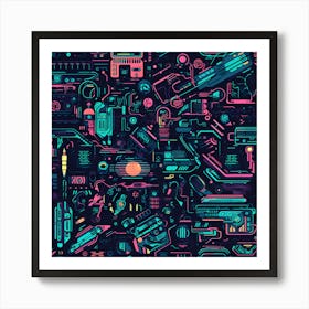 Sci-Fi Background Art Print