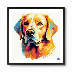 Golden Retriever Painting Poster