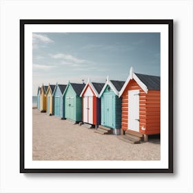 Beach Huts Art Print