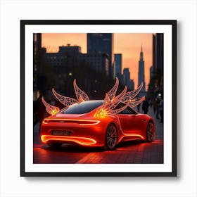 Wings Car Art Print