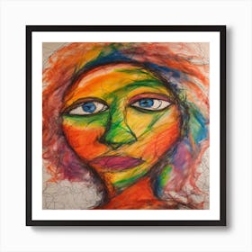 Woman'S Face Art Print