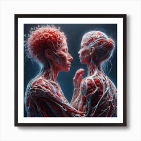 Two Human Bodies Art Print