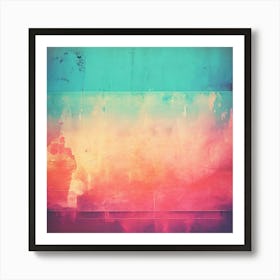 Retro Gradients Colors Grainy Texture Background Abstract Modern Vintage Faded Pastel Lay (13) Art Print