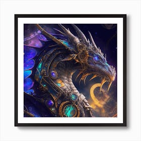 Steampunk Dragon 1 Art Print