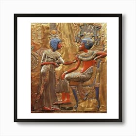 Egyptian King And Queen Art Print