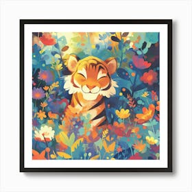 Tiger In The Forest Art Print