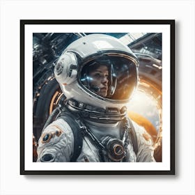 504467 Daring Astronaut, Space Suit And Helmet, Standing Xl 1024 V1 0 Art Print