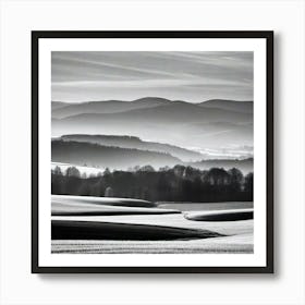 Black And White Landscape Art Print