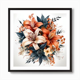 Mysterious Florals Art Print