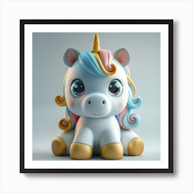 Unicorn 3d Model 7 Poster