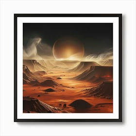 A Mesmerizing Depiction Of The Planet Mars Wall Art Decoration Art Print