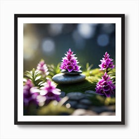 Purple Orchids 1 Art Print