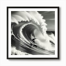 Surfer On A Wave 2 Art Print