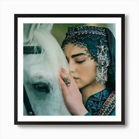 Turkish Woman And Horse Art Print