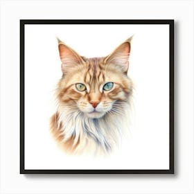 Mandalay Cat Portrait 2 Art Print