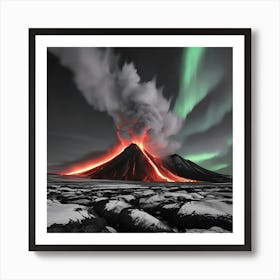 Erupting Volcano 1 Art Print