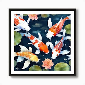 Koi Fish print 1 Art Print