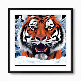 Tiger In The Snow Poster