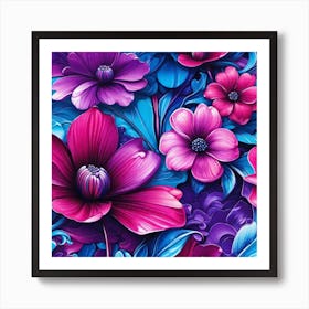 Flowers Wallpaper 7 Art Print