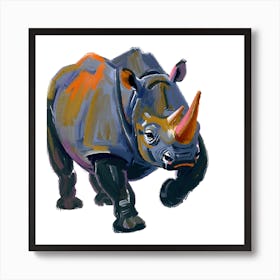 Black Rhinoceros 01 Art Print